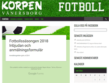 Tablet Screenshot of fotboll.korpenvanersborg.se